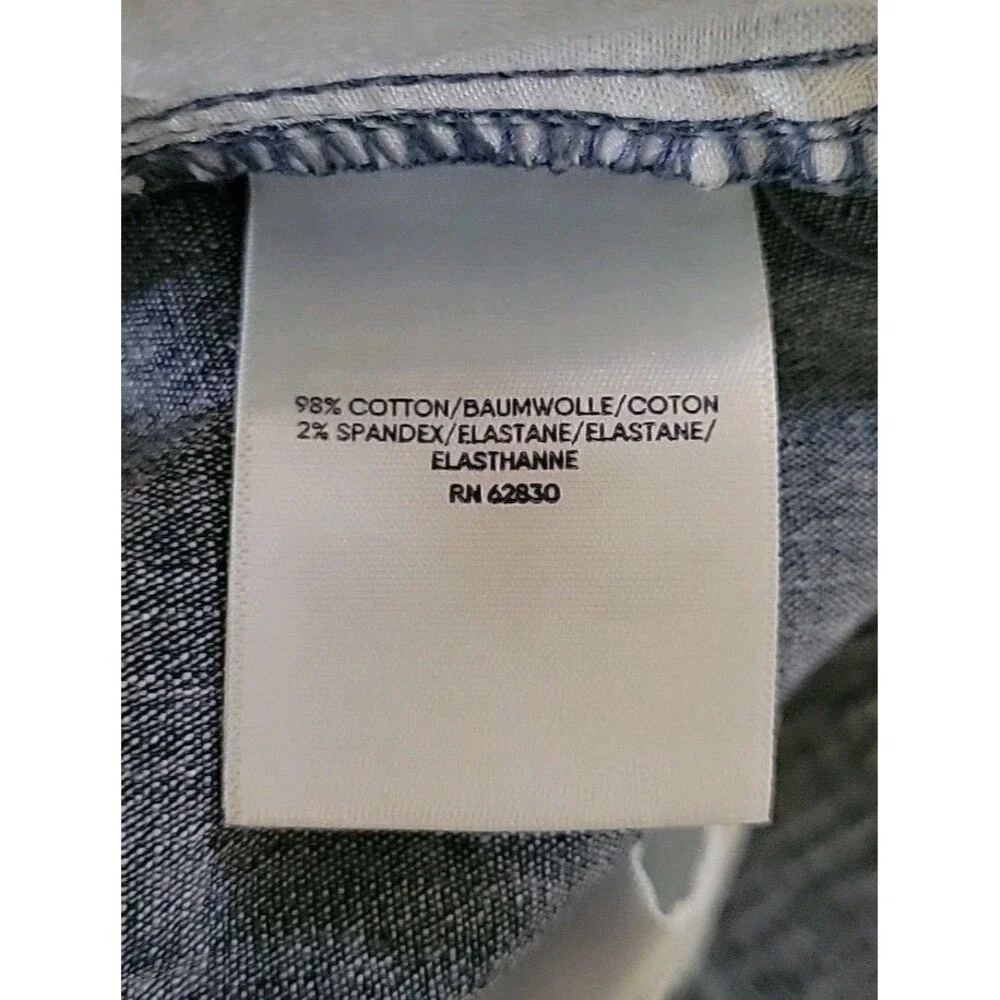 Lands’ End Bermuda Shorts 22W Chambray Blue Pockets Mid Rise Cotton Spandex Lot - Picture 7 of 8